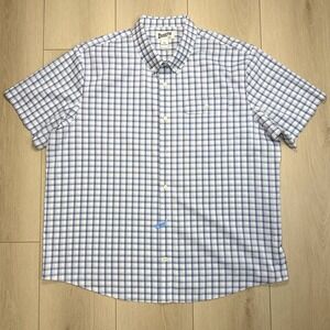 Duluth Trading Co Men's Plaid Short Sleeve Button Down Shirt 2XL Relaxed Fit